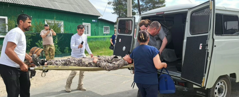 Учения по ликвидации последствий чрезвычайных ситуаций в селе Сытомино