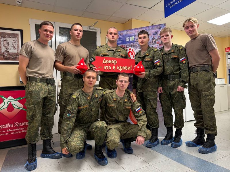Курсанты Военного учебного центра ЮГУ сдали кровь в рамках акции «Неделя добрых дел»