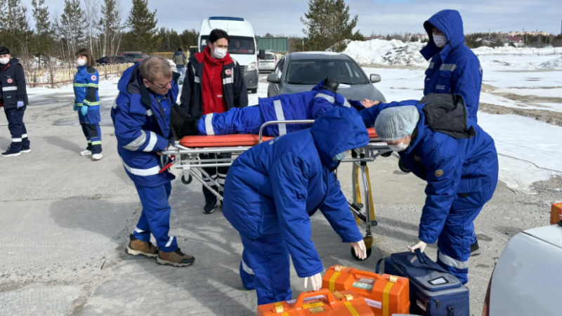 Тренировка медицинского персонала больницы в условиях чрезвычайной ситуации