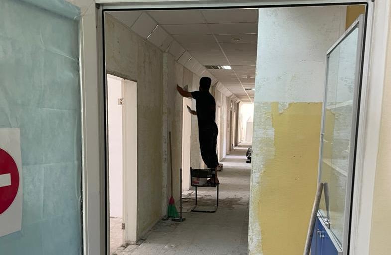 В поликлинике Радужнинской больницы продолжается ремонт