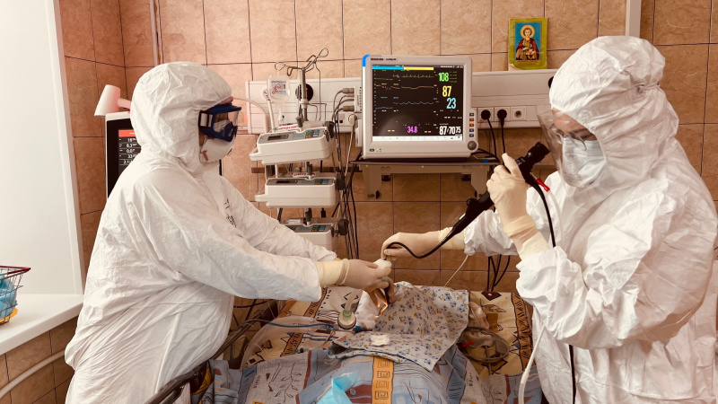 Оказание специализированной эндоскопической помощи больным COVID-19 в Нефтеюганской больнице 