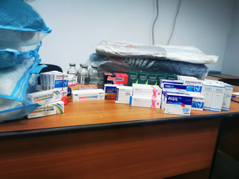 Гуманитарная помощь для госпиталя медицинской роты