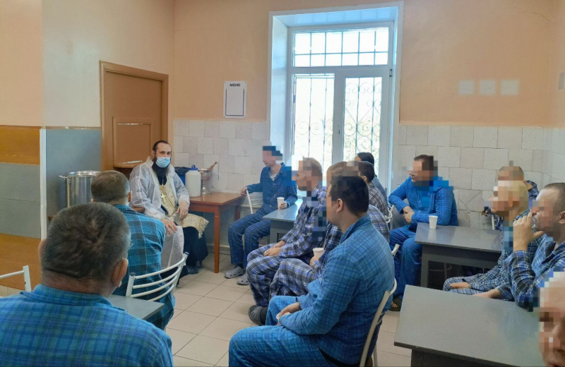 Встреча с иереем в рамках духовно-просветительской работы с пациентами БУ «Советская психоневрологическая больница»